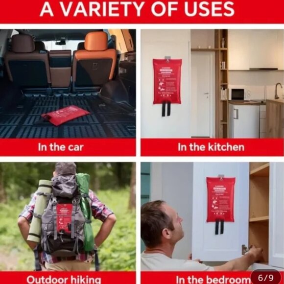 Emergency Fire Blanket, Fire Retardant Blanket - Picture 5 of 5